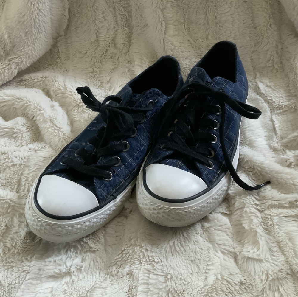 Blue Plaid Short Top Converse